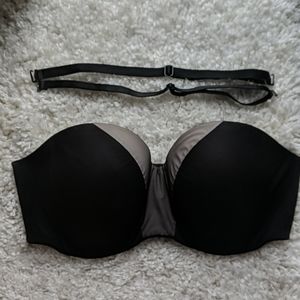 VS Strapless Black Bra - 34DD